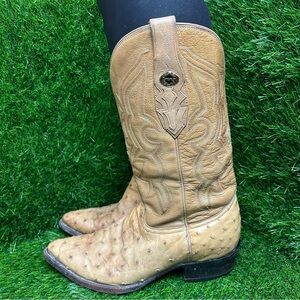 Montenegro Ostrich Tan Men's Western Boots